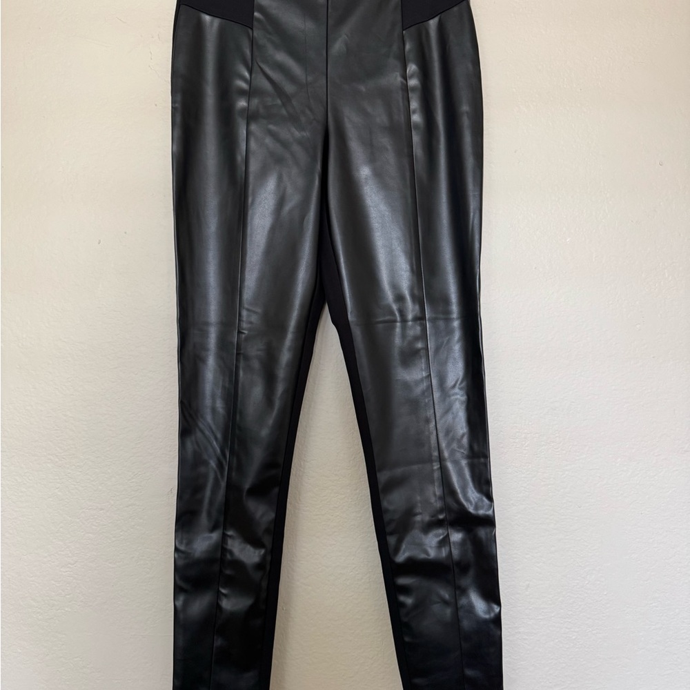 NWOT I.N.C. International Concepts Women’s Faux-Leather Stretch Leggings Size M